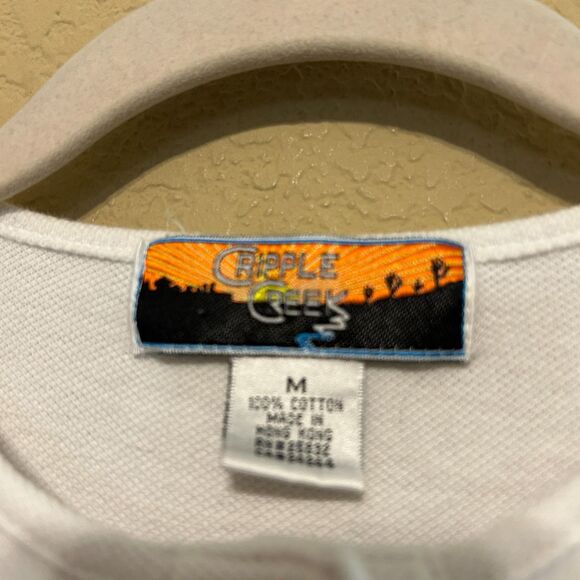 VTG Cripple Creek Henley Top Womens Medium White Aztec Southwestern 100% Cotton - Picture 5 of 5